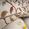 YOUR SMILE Farmhouse Oblong Rectangle Floral Chenille Embroidery Decorative Throw Pillow Case Cushion Cover Lumbar Pillowcase for Sofa 12 x 20 Inch, Brown Leaves