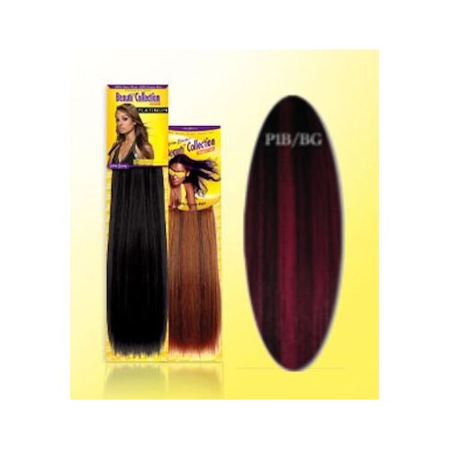 Beauti Collection Human Hair Weave -Straight Weave 10" - #P1B/Bg Piano Burgundy - Size: 10"