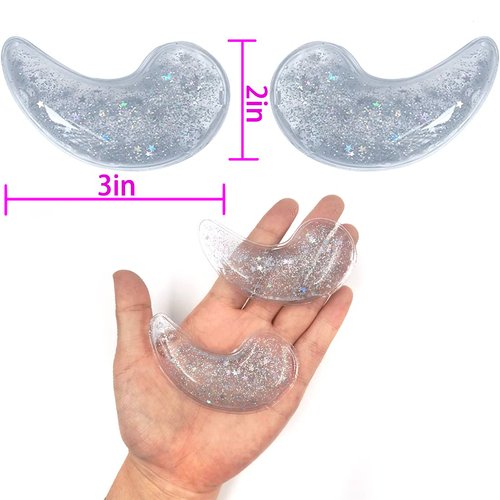 Reusable Gel Eye Ice Pack, Cooling Eye Pad, Hot ＆ Cold Treatment for Eye Strain, Eye Swelling, Eye Redness, Puffy Eyes, Dark Circles, Smooth Fine Lines, and Eye Recover Surgery. (Clear ＆ 10PCS)