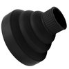 Silicone Hair Dryer Diffuser Collapsible 6 Colors Available Portable Hair Salon Tools for Home and Travel (Black)