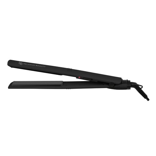 SLZ Analog Hair Straightener with Tourmaline Ceramic Plates, Ultra-Slim, Dual Voltage, 360° Swivel Cord - Midnight