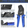 Wire Terminal Crimping Tool Kit, Qibaok Ratcheting Wire Crimper AWG 22-16(0.5-1.5mm²) with 500PCS Female Male Spade Connectors & Bullet Connectors Terminals