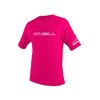 O'Neill UV Sun Protection Youth Basic Skins Short Sleeve Tee Sun Shirt Rash Guard, Watermelon, 4