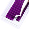 Volume Lash Extensions Purple Easy Fan Volume Lashes 8-14mm D Curl Mixed 0.07mm Thickness Self Fanning 4D 5D 6D~10D Easy Fan Cluster Rapid Automatic Blooming Lash Extensions(Purple 0.07-D, 8-14mm)