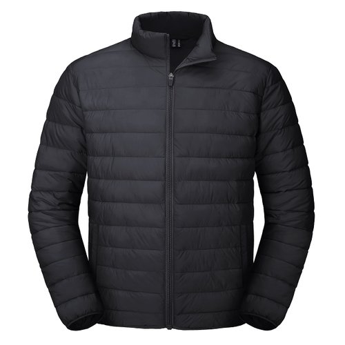MAGCOMSEN Puffer Jacket Men Packable Down Jacket Lightweight Winter Coats Waterproof Insulated Jacket Black M