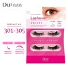 DUP False Eyelashes Lashever Volume Series, Japanese Natural Looking Fake Eyelashes A Day Long Lasting Wear, Reusable Strip, Comfortable Fit, 2 Pairs, Volume 303 Black