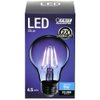 Feit Electric - Blue Filament LED 25W Equivalent Dimmable Clear Glass Light Bulb, A19 (A19/TB/LED)
