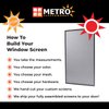 Metro Screenworks Custom Window Screens Fully Assembled and Ready to Install - Window Screen Replacement for House, (White) Pre-Framed Mesh Replacement Window Screens, Home, Patio, & More
