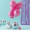 Hot Pink & White Party Balloons Decorations - 10 Pack