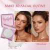 MAEPEOR Face Highlighter Palette 8 Colors Smooth Shimmer Highlighter Palette Longlasting Shiny Face Illuminator Highlighter Makeup (01 Pearl White)