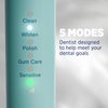 Lumineux Rechargeable Electric Toothbrush for Adults in Crystalline Blue - Includes 2 Super Soft Bristle Tooth Brush Heads Made with Bamboo, Induction Charging Station & USB Charge Cord (Starter Pack)