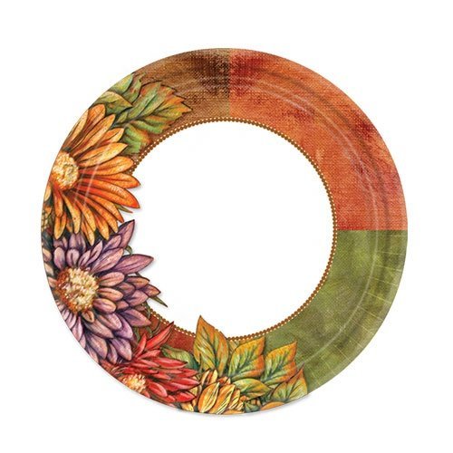 Floral Art 7" Thanksgiving Dessert Paper Plates, 36ct.