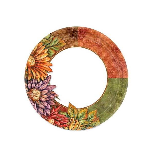 Floral Art 7" Thanksgiving Dessert Paper Plates, 36ct.