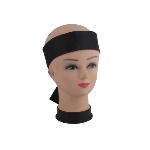 Teensery Hair Wrap Band, 2 Pcs Satin Edge Laying Scarf Wig Grip Head Band for Women and Girls, Makeup, Yoga, Sport, Lace Frontal Wigs, Black and Rose Red