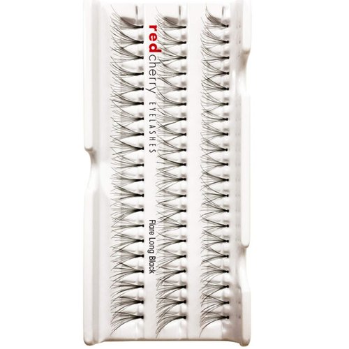 Red Cherry Flare Long Individual Lashes, Black (Pack of 6)