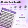 GAQQI Lash Clusters, C Curl Natural False Eyelash Wisps 12mm Length Only, DIY Individual Lashes 120 Clusters Wispy Lash Extension (C Curl,12mm）