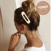 YONOY 6Pcs Flat Hair Clips Medium Hair Barrettes for Women,Strong Hold Lay Flat Hair Clip Flat Lay Clip Acrylic Flat Hair Claw Clips Matte Duck Billed Clip Hair Claw for Women Girls
