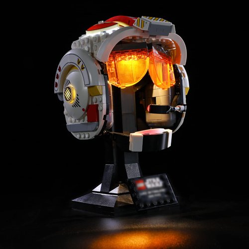 Mililier LED Light Kit for Lego 75327 Luke Skywalker Red 5 Helmet Set, Compatible with Lego 75327 Building Blocks Model(Not Include Blocks Set)
