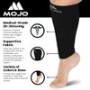 Mojo Compression Socks 5XL Calf Sleeves for Wide Ankles and Legs - Footless Graduated Support Stockings for Women and Men with Lymphedema, DVT, and CVI - Black, XXXXX-L - 1 Pair