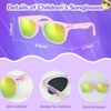 Rugort Kids Sunglasses Bulk Party Favors - 12 Packs Girls Sunglasses for Kids Age 3-8 with UV 400 Protection, Neon Sunglasses for Kids Birthday Party