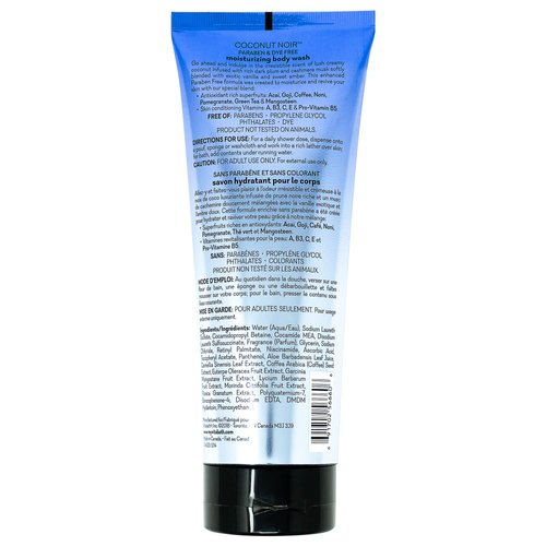 Vitabath Coconut Noir Body Wash Moisturizing Bath & Shower Cleanser & Skincare Radiant Detox & Restore Nourishing Body Polish - Cruelty-Free, Paraben-Free - 10 oz