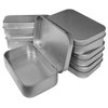 6 Pcs Metal Hinged Tin Box Container Mini Portable Small Storage Container Kit with Lid for Home Storage 3.7x2.3x0.8 Inch, Silver