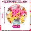 50 Pcs Ice Cream Party Supplies Ice Cream Paper Plates,7"Ice Cream Dessert Plates Sweet One Popsicle Plates for Ice Cream Popsicle Themed Girls Ice Cream Birthday Party Decorations (Ice Cream Truck)