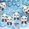 12Pcs Cute Panda Balloons, Aluminium Foil Mylar Zoo Jungle Animal Balloons Panda Party Supplies for Kids Boys Girls Panda Theme Birthday Baby Shower Party Favor Decorations