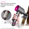 Hair Dryer Inner Filter + Outer Filter Cage Replacement for Dyson Hair Dryer HD01 HD03 HD08 Models, Hair Dryer Filter Mesh Filter Cover Cap Protect Attachments Easy Disassembly (Grey)