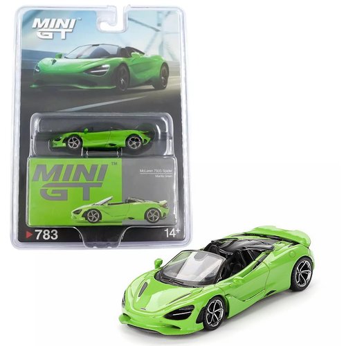 1:64 Scale Diecast Model Car Compatible with McLaren 750S Spider Mantis Green Limited Edition by Mini GT MGT00783