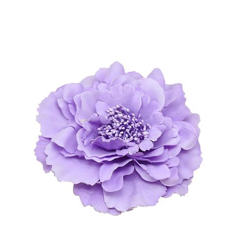 Koolgil Women's Bohemia Peony Flowers Hairpin Hair Clip Flower Brooch for Travel Party Festivals (Lavender) (Pack of 1)