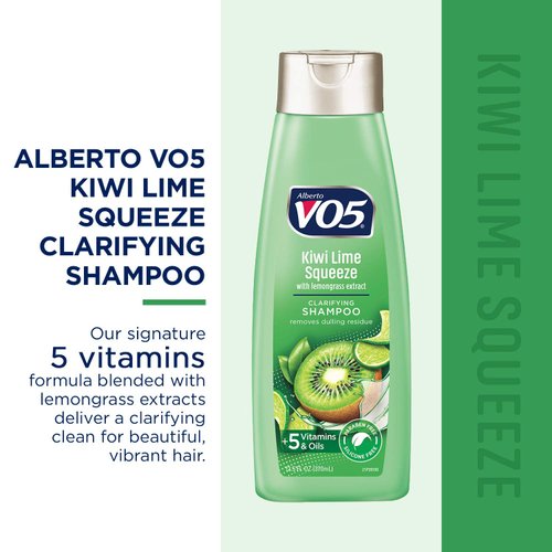 VO5 Herbal Escapes Clarifying Shampoo - 12.5 Fl Oz - Kiwi Lime Squeeze - Help Nourish, Moisturize and Hydrate Hair Leaving It Looking and Feeling Thicker, Fuller and Simply Beautiful