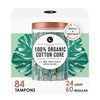 L. Organic Cotton Tampons Multipack - Light + Regular 42 Count x 2 Pack (84 Count Total) (Packaging May Vary)
