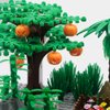 BroTex Plants Tree Accessories Jungle - Botanical Parts Bricks Flower Leaf Forest Flower Plants Pieces Building Blocks Set, Animals Farm Squirrel Birds Grass Garden House Toy (Without Baseplate)