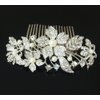 New beautiful elegant wedding bridal flowers hair comb Ivory color pearl and crystal #1 beautyxyz USA seller