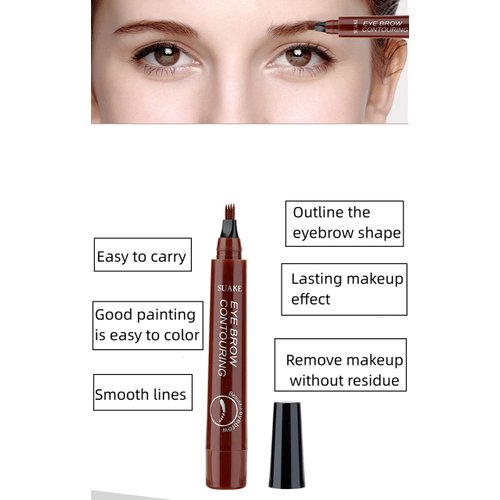Eyebrow Pencil - Eyebrow Microblading Pen - Eye Makeup Eyebrow Pen Micro 4 Point Brow Pen Lift Long-Lasting Waterproof Natural Eyebrow Hair , Eyebrow Makeup, and Smudge-proof