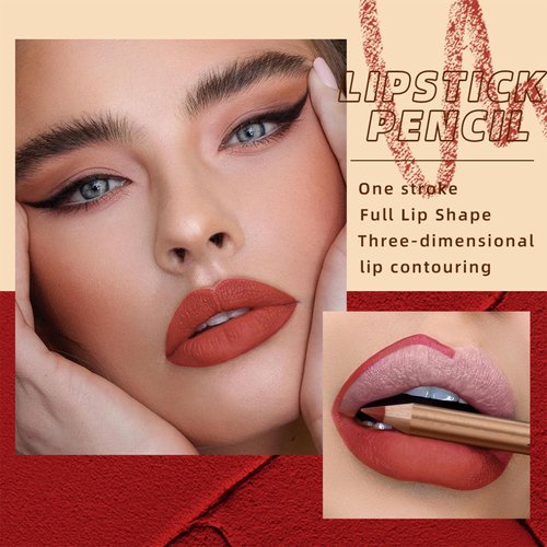 Bekoeen 12PCS Matte Lip Liner Set,Waterproof Lipstick Liner Slim,High Pigmented Creamy Lipliners Pencil,Non-fading Long Lasting Lip Liner Pencil for Women