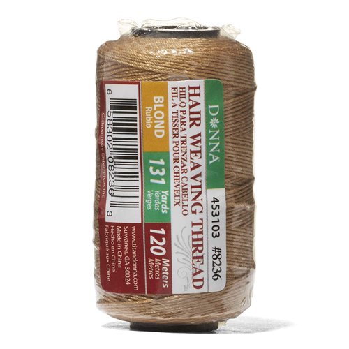 Donna Blonde 131 Yard 1pc, Hair Weaving Thread Hair Extension Kit, Weaving Thread for Making Wig Sewing Hair, Blonde Color