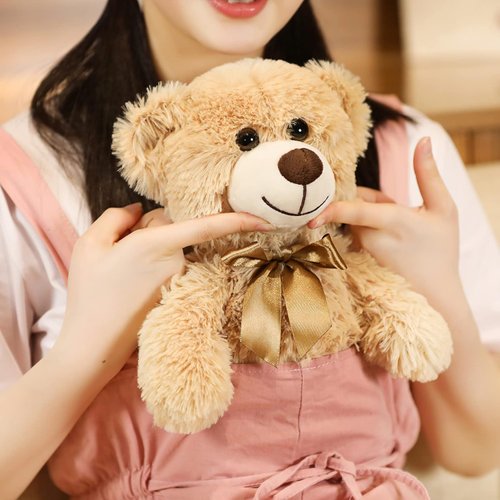 Hgplvxj Teddy Bear Stuffed Animals, 13 Inches Teddy Bear Plush Toy Birthday Christmas Valentine’s Day Gift for Kids Girlfriend (Light Brown)
