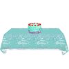 2Pcs Teal and Silver Birthday Tablecloths Decorations, Teal and Silver Party Table Cover, Teal and Silver Birthday Party Supplies Decorations for Girls Women Silver Glitter Party Supplies (71Inx 42In)