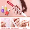 Foranyo 6 Pcs Glass Nail File Set, Providing Salon-Like Results from The Comfort of Your Home，Specially Crafted for Natural Nail Enthusiasts(Blak 6 pcs)