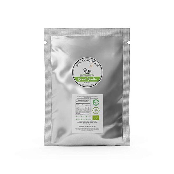 Bone Broth Powder - Pure Protein Organics - 1 KG (2.2lbs)