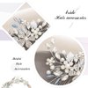 Jeairts Rhinestone Wedding Hair Accessories Crystal Bridal Hair Pieces Flower Wedding Headpiece Hair Dress Bridal Hair Comb for Brides and Bridesmaids