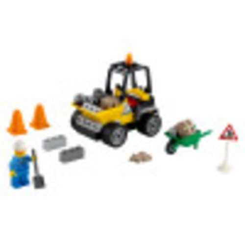 LEGO City Roadwork Truck 60284 Toy Building Kit; Cool Roadworks Construction Set for Kids, New 2021 (58 Pieces)