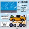 Make Your Own Sticker Scene Mini - 12 Kit Race Car Stickers DIY Stickers for Kids Activities DIY Party Favors Race Car Themed Birthday Party Favors - Stationary Arts & Crafts Kids Craft Activities
