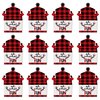 Big Dot of Happiness Prancing Plaid - Treat Box Party Favors - Reindeer Holiday and Christmas Party Goodie Gable Boxes - Set of 12