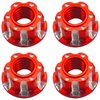Vgoohobby 4Pcs Hexagonal Nuts, M4 Aluminum Alloy RC Wheel Hex Nuts Compatible with HSP Sakura D3 D4 1/10 RC Car (Red)