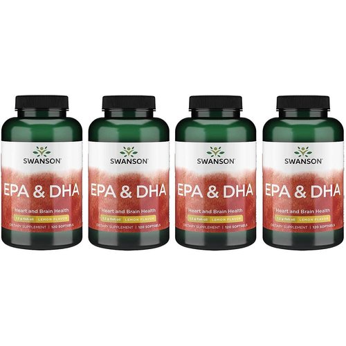 Swanson Ecomega Epa/Dha Fish Oil 180/120 Milligrams 120 Sgels (4 Pack)
