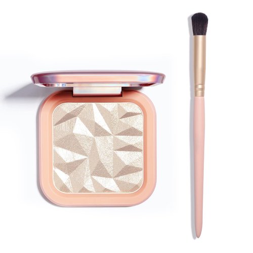 ELESSY Highlighter Makeup Palette Face Highlighter Palette Glitter Illuminator Highlighter Palette Shimmer Highlighter Powder Kit Highlight Makeup Palette -SUN GLOW