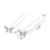 AKOAK 20 Pcs U-shaped Butterfly Rhinestone Hair Clip Crystal Hair Accessories Rhinestone Wedding Hair Clip for Bridal Wedding Party Girls (Silver)